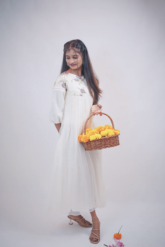 A-Line Gathered Kurta TKT1004