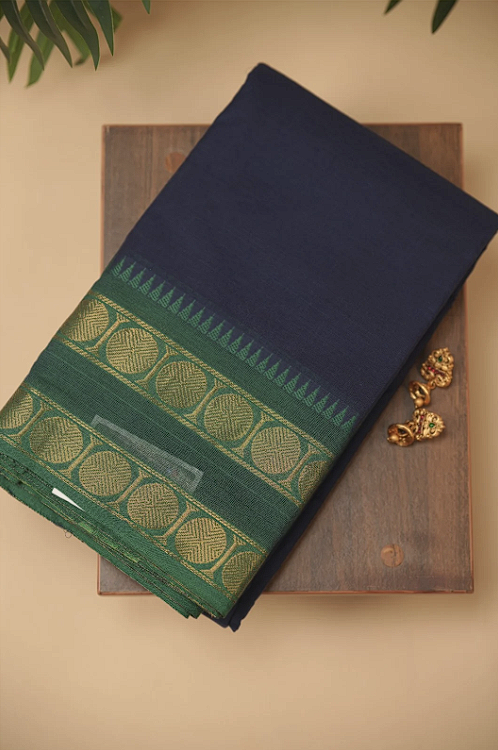 Chettinadu Cotton Saree TSA5309 Navy