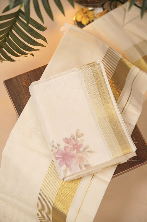 Kerala Cotton Set Mundu TSA0943