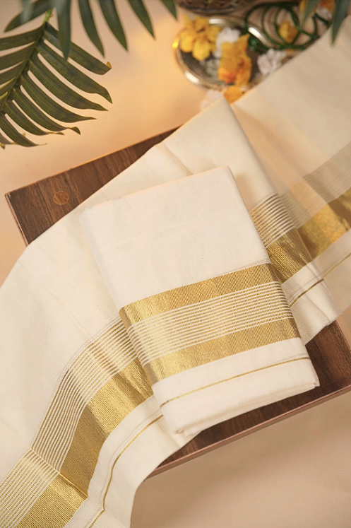 Kerala Cotton Set Mundu TSA0946