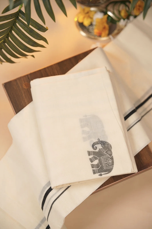 Kerala Cotton Set Mundu TSA0947