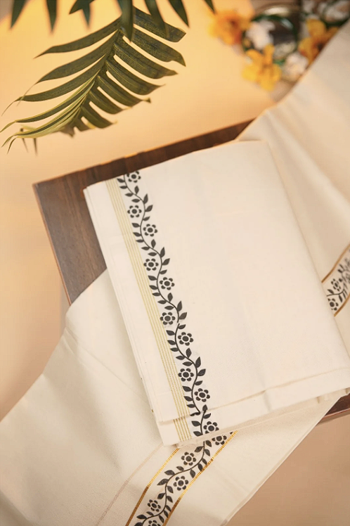 Kerala Cotton Set Mundu TSA0949