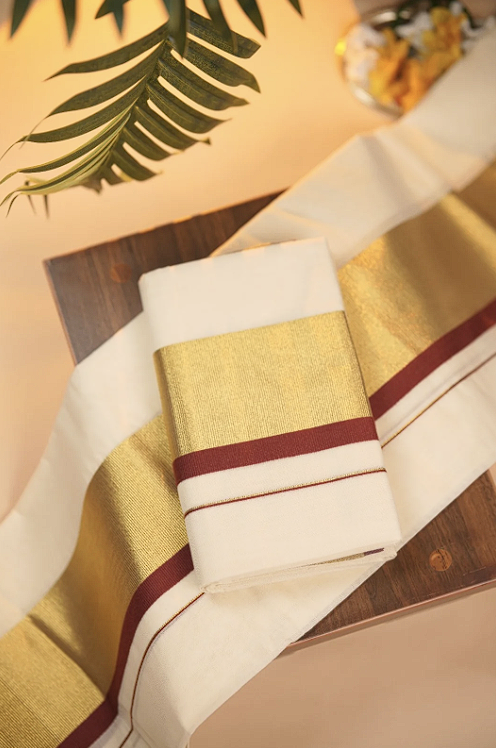 Kerala Cotton Set Mundu TSA0954