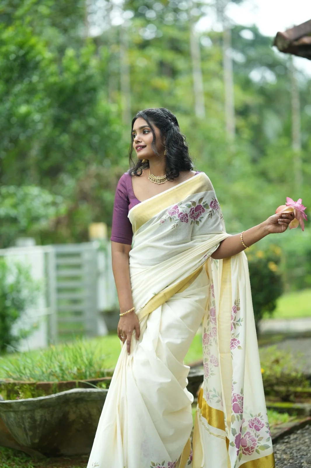 Onam Digital Print Saree TPS5391