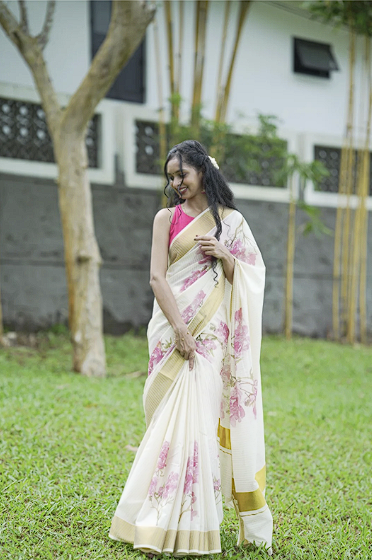 Onam Digital Print Saree TSA0998